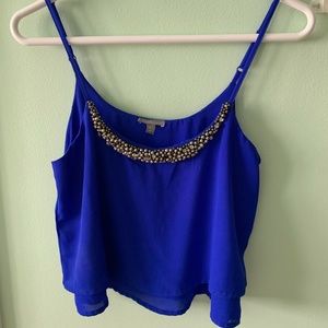 Blue crop top